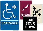 ADA Braille - Exit / Stairs / Directions