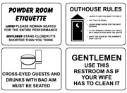 Restroom - Novelty Signs