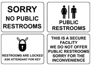 Restroom - Public Restroom Signs