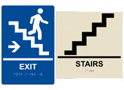 ADA Braille Stairs / Stairway Signs