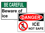Thin / Falling Ice Signs