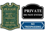 No Trespassing - Engraved