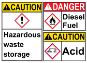 ANSI GHS Chemical Hazard Signs