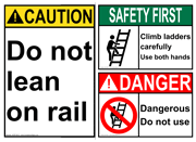 ANSI Ladder and Scaffold Signs