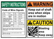 Mine Safety Signs & Labels - ANSI