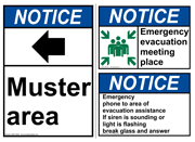 Muster Point Signs - OSHA & ANSI