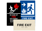 Fire Exit - Braille Signs