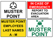 Muster Point Signs - Surface Mount