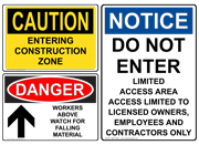 OSHA Warning - Construction