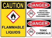 OSHA GHS Chemical Hazard Signs