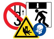 Safety Symbol Stickers - WORK SAFETY and PPE Symbols