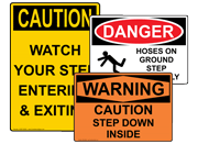 OSHA tip hazard signs