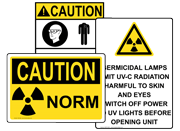 ANSI Caution - Radiation & UV