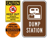 Water and Sewer Pipeline Utility Signs