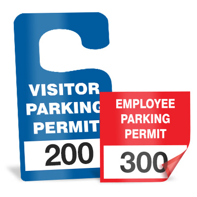 Parking permit tags and clings