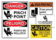 Pinch Point Signs