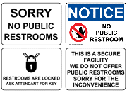 Private Restrooms Signs