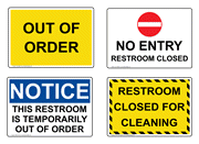 Restroom Closed Signs