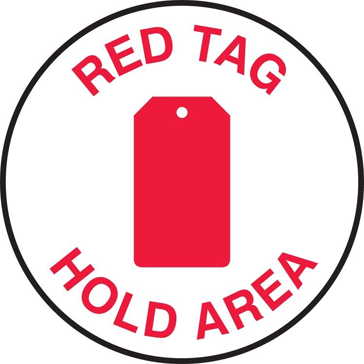 Slip-Gard Red Tag Area Sign