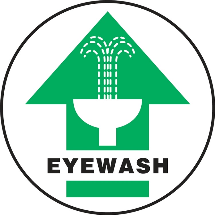 Slip-Gard Eyewash (Arrow) Floor Sign
