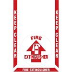 Keep Clear Fire Extinguisher Floor Sign Kit