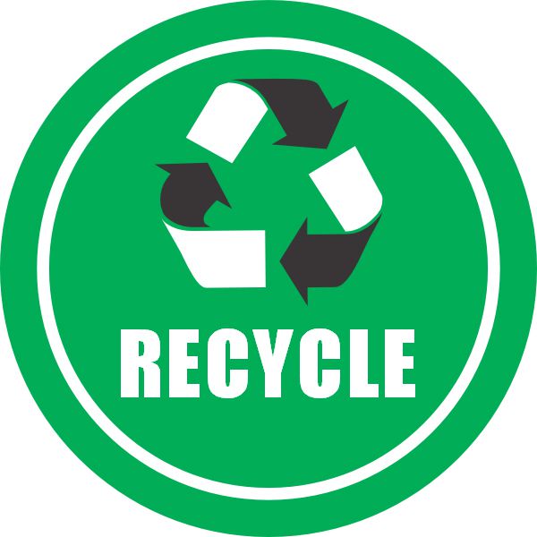 Green Recycle Floor Sign