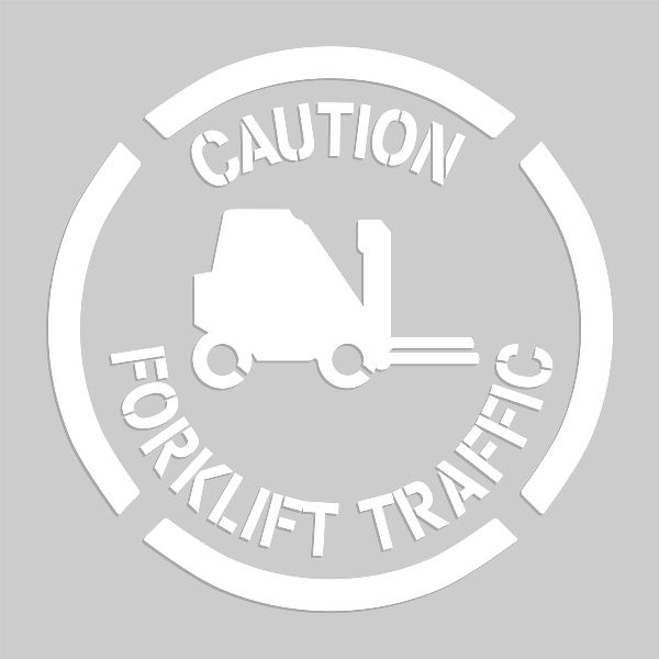20 inch Caution Forklift Traffic Stencil