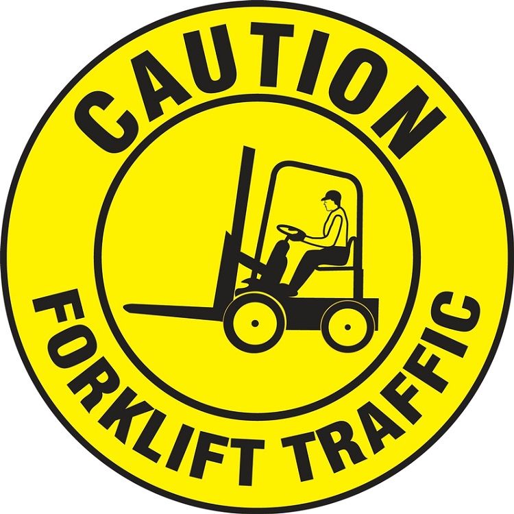 LED Floor Sign Projector Lens ONLY - Caution Forklift Traffic