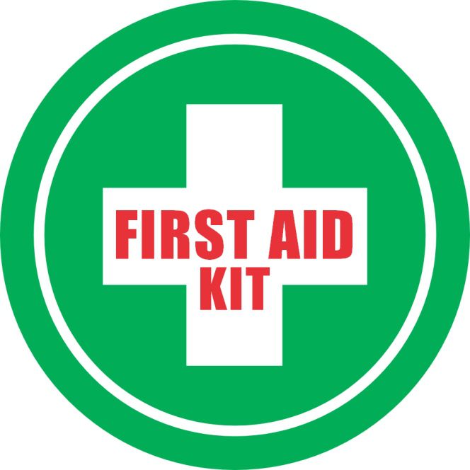 First Aid Kit Circle Sign