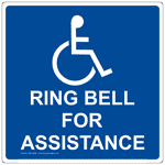 Ring Bell For Assistance Sign NHE-18699 Handicap Assistance