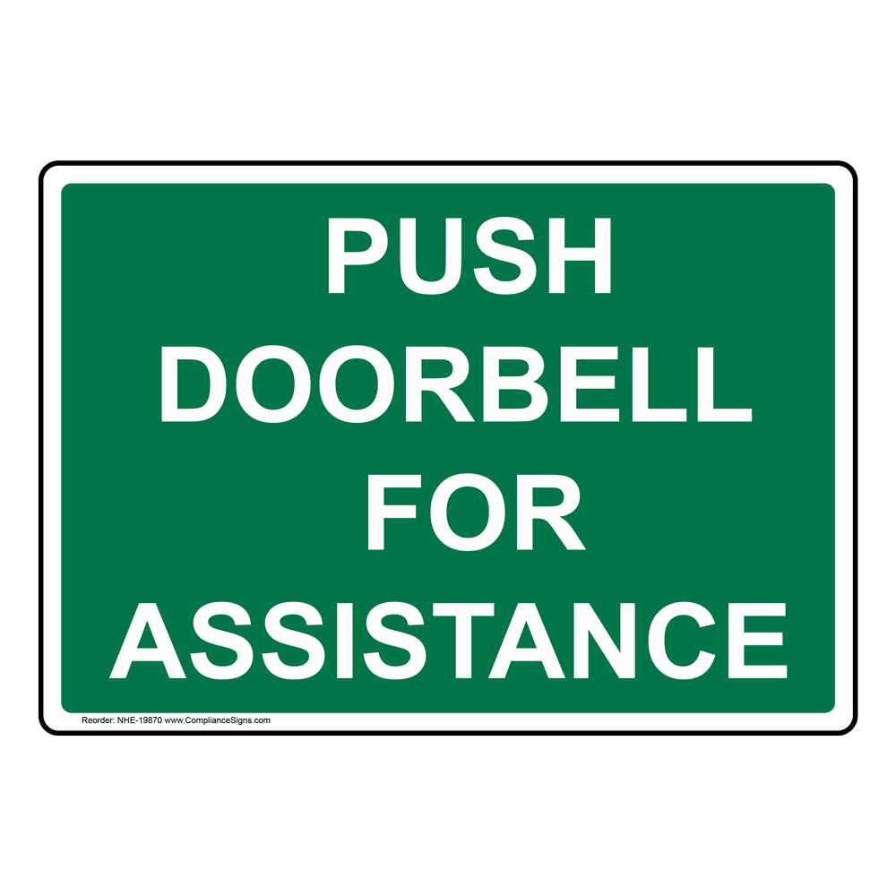 Press Doorbell Sign