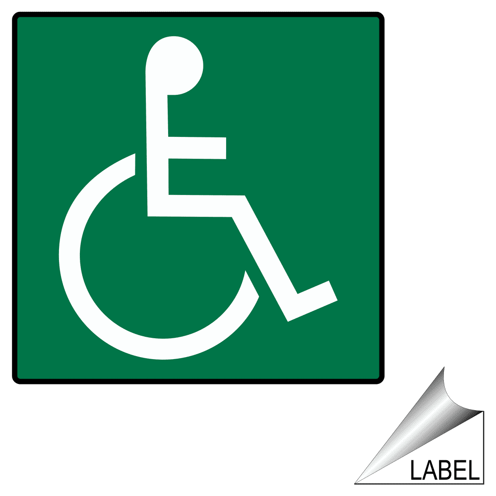 5 x... ComplianceSigns Vinyl ADA Table Designated For The Handicapped Labels 