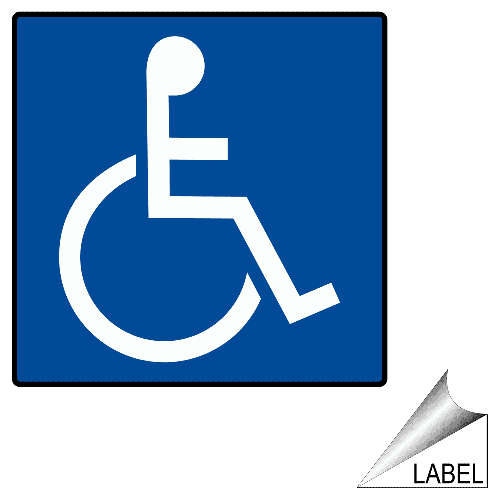 ADA International Symbol Of Accessibility Label LABEL-SYM-73-d