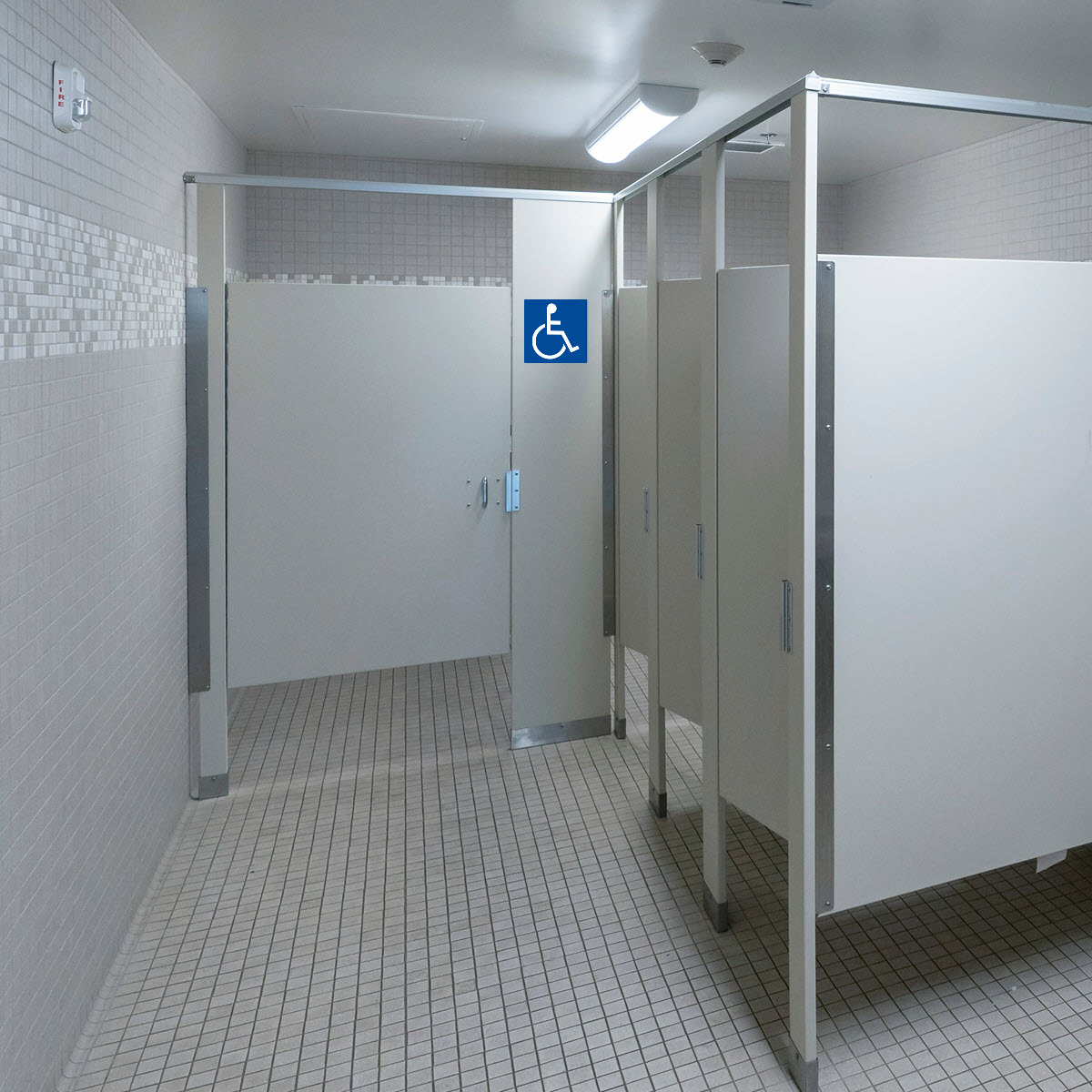 Blue and White ADA Wheelchair Access Symbol - Reflective Option