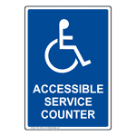 ADA Accessible Service Counter Sign NHE-17821 Sports / Fitness