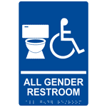 ADA All Gender Restroom Sign RRE-25425_WHTonBLU Gender Neutral