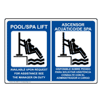 Pool Spa Lift Available With Symbol Sign NHB-16968 Handicap Pool Lift