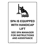 Portrait Spa Is Equipped With Accessible Lift Sign NHEP-16956 Recreation