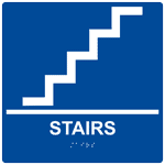 REAL STAIRS BRAILLE SIGN 