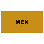 ADA Men Braille Restroom Sign RSME-430_BLKonGLD