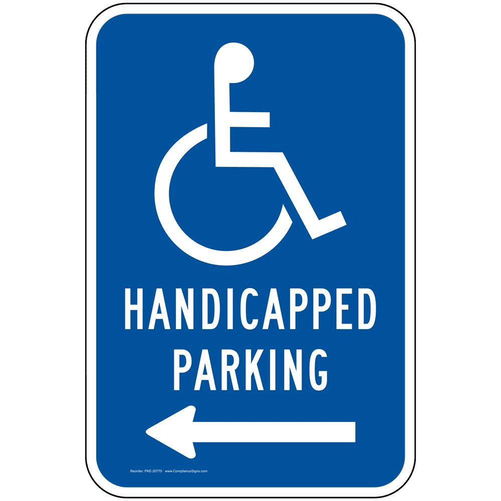 ADA Handicapped Parking Sign PKE-20770 Parking Handicapped