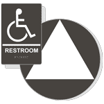 California Title 24 Restroom Sign Set RRE-35193_DCT_T24Set_WHTonCHGRY
