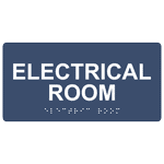ADA Electrical Room Braille Sign RSME-302_WHTonNavy