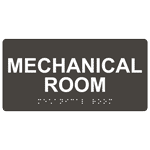 ADA Mechanical Room Braille Sign RSME-426_WHTonCHGRY