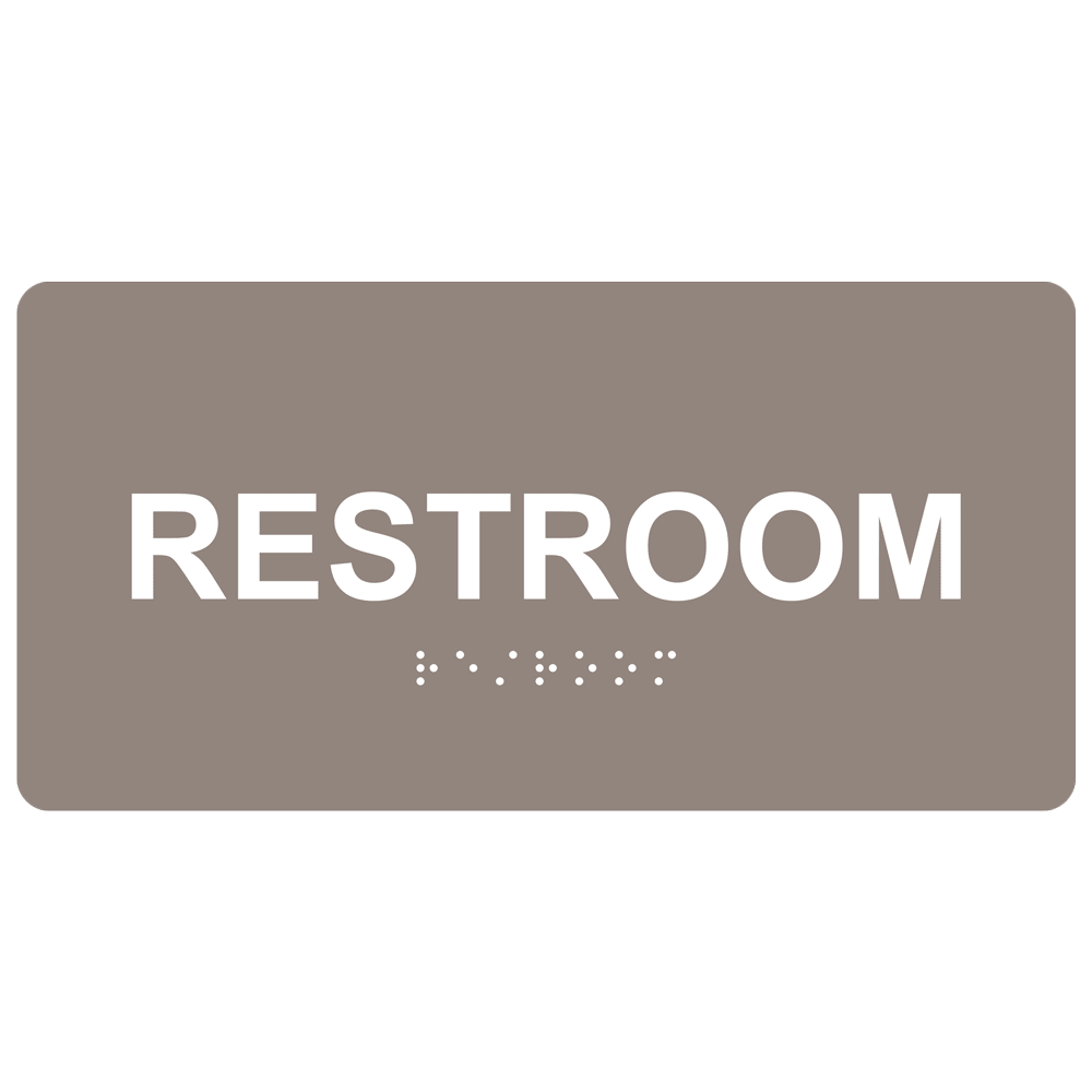 Ada Braille Restroom Sign Rsme 545 Whtontaupe