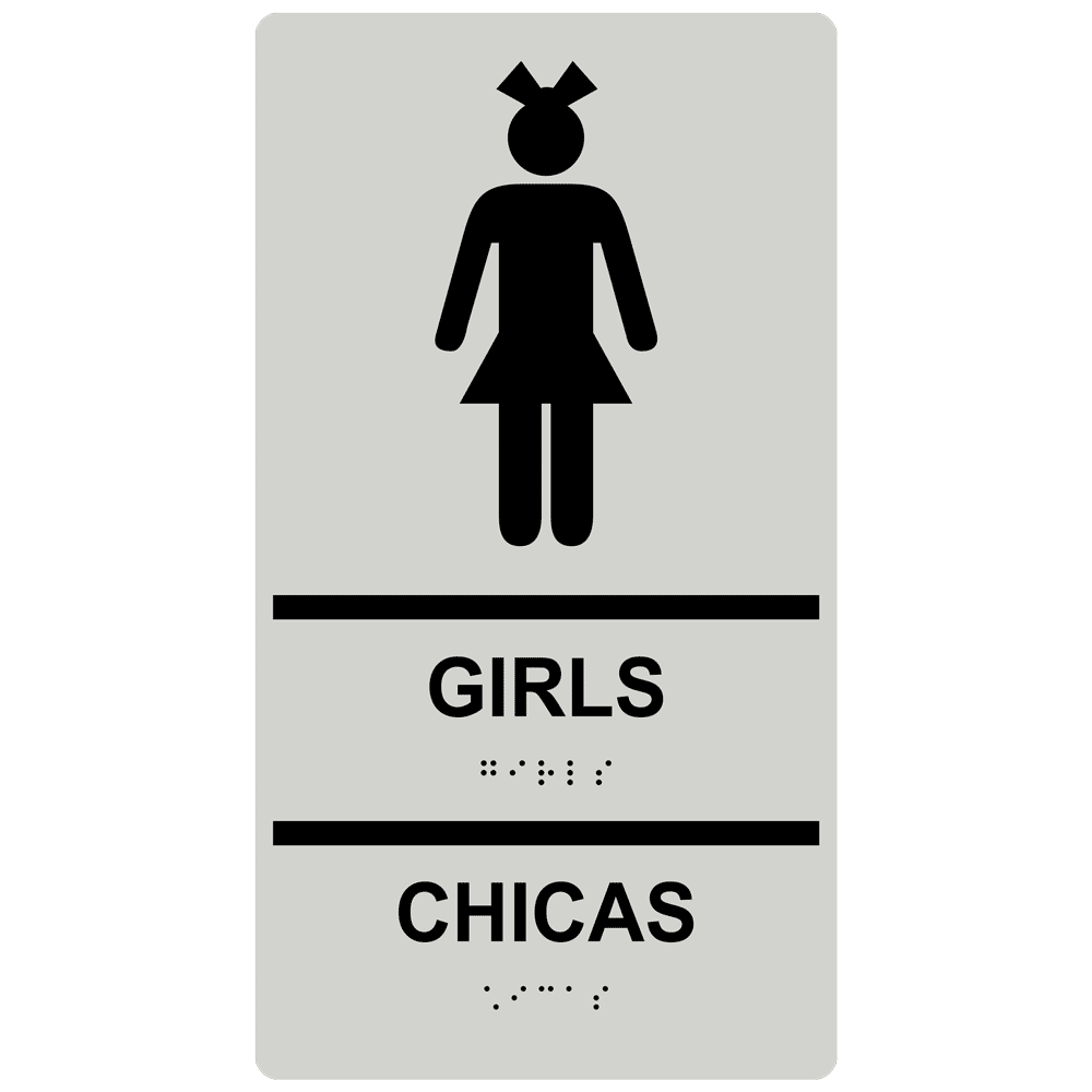 Ada Girls Chicas Bilingual Braille Sign Rrb 135 Blkonprlgy