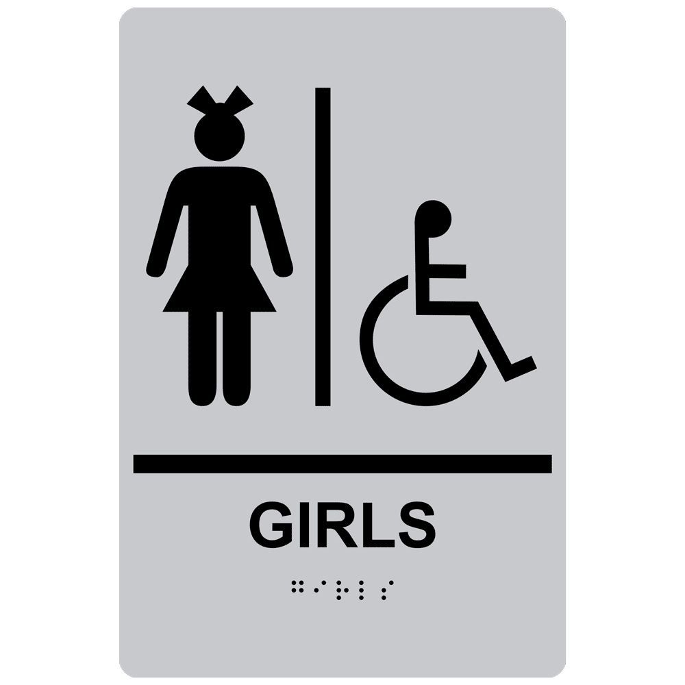 Ada Girls Braille Sign Rre 140 Blkonslvr Womens Girls