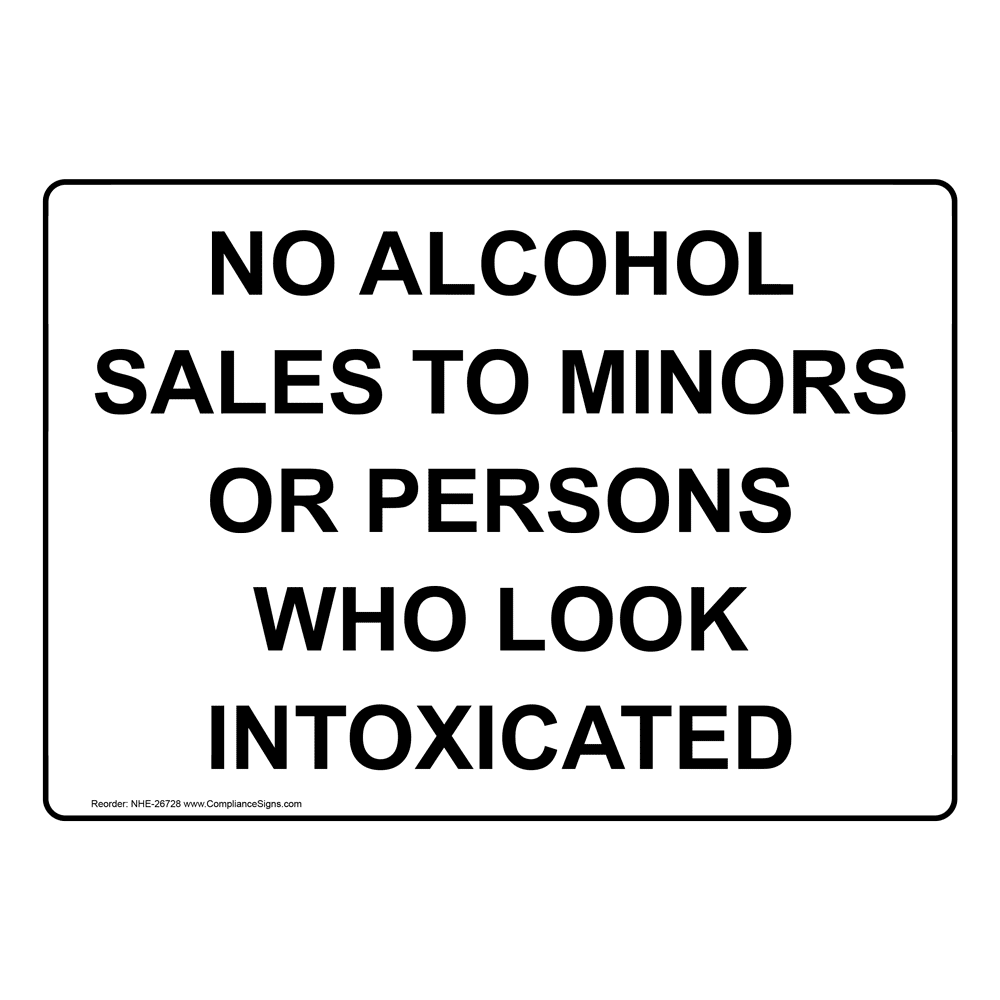 No ID No Sale It Is Illegal To Sell Tobacco Alcohol Sign Printed Sticker Vinyl 