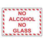 No Alcohol No Glass Sign NHE-26792