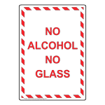 Portrait No Alcohol No Glass Sign NHEP-26792
